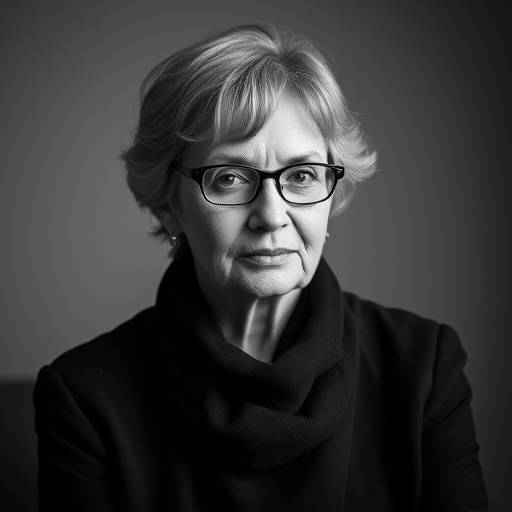 Schwarz-Weiss-Porträt von Dr. Elisabeth Sommer, der Gründerin der Zürcher Schauspiel Akademie